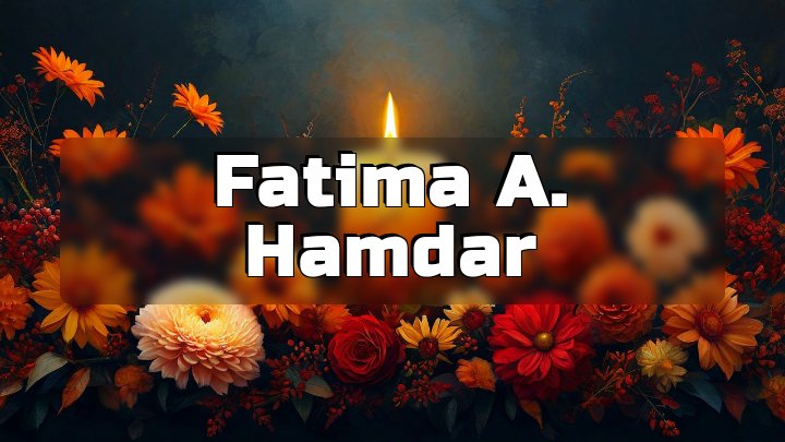 Fatima A. Hamdar, Toledo, Ohio